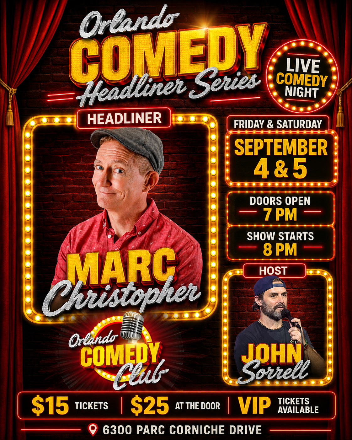 Marc Christopher Comedy Show Orlando | September 4 & 5