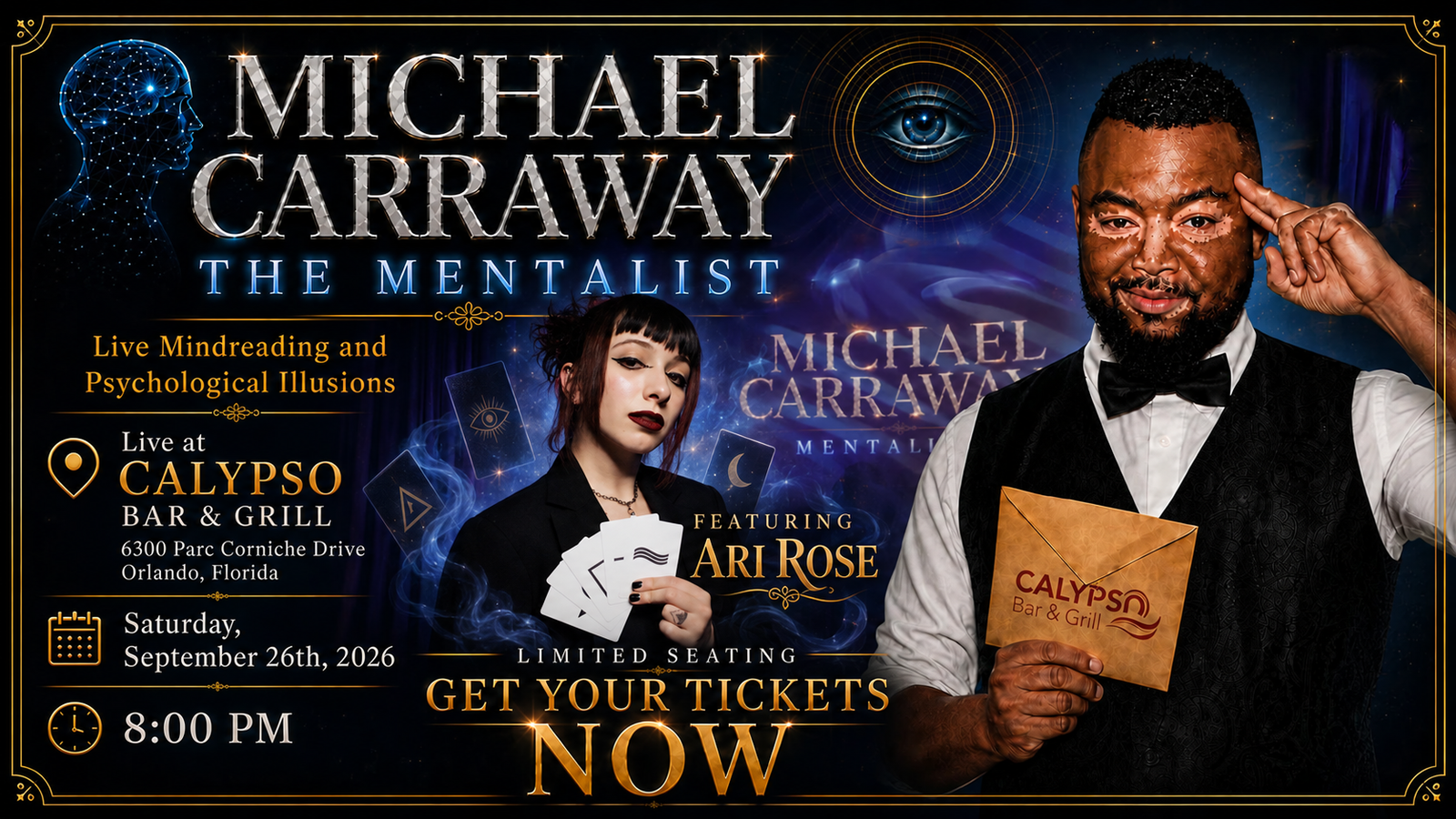 Michael Carraway Magic Comedy Mentalist Show Orlando September 26