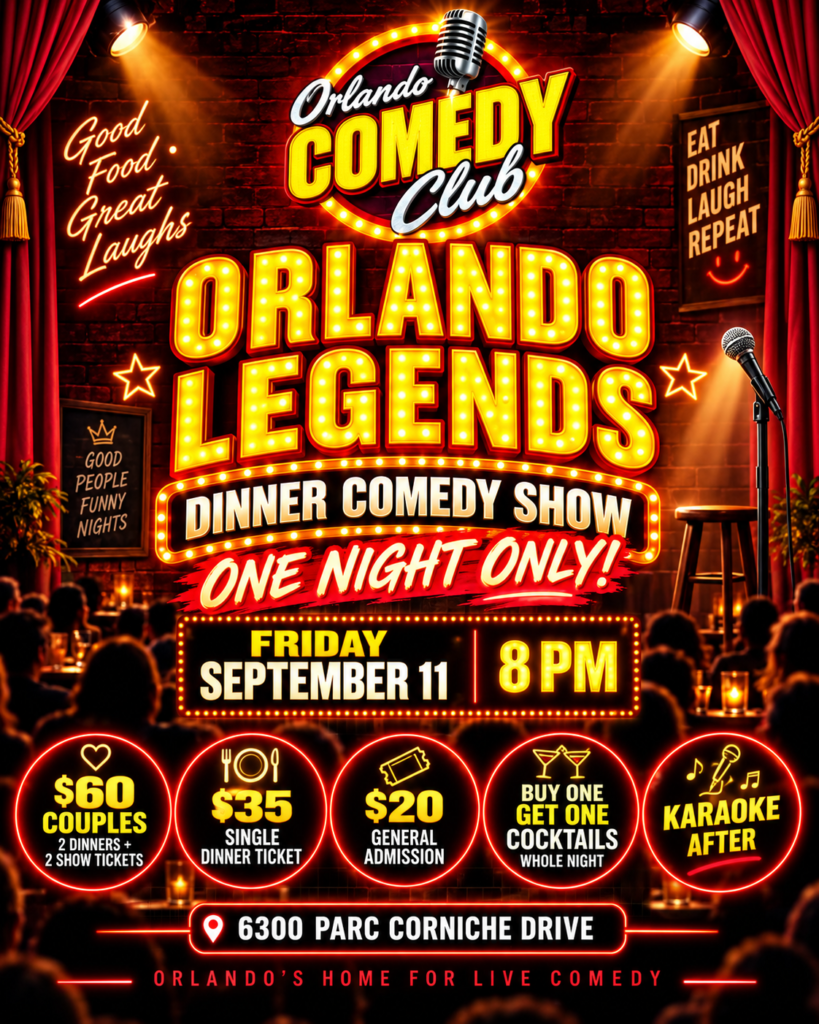 Orlando Legends Dinner Comedy Show | September 11, 2026