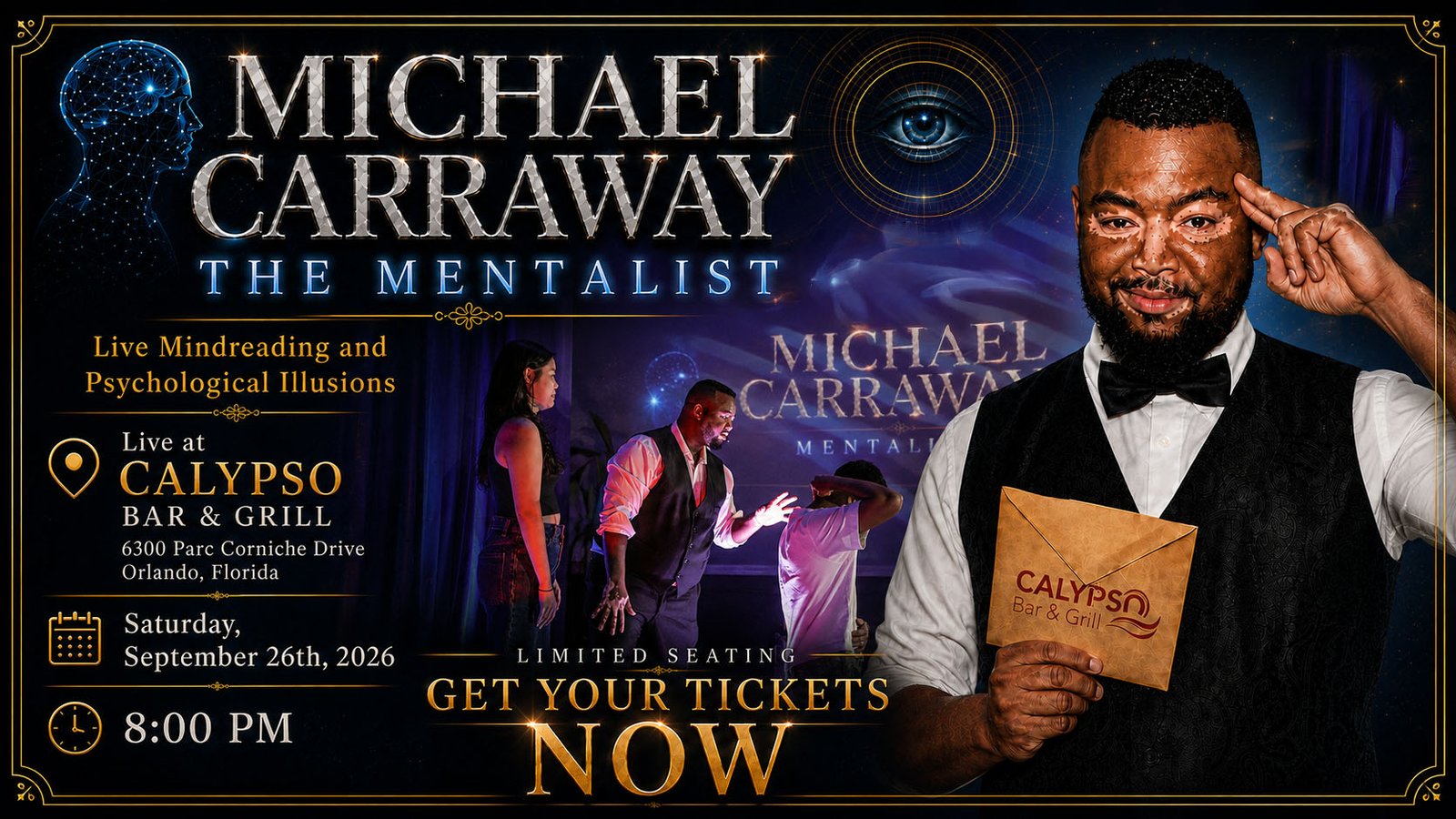 Michael Carraway Magic Comedy Mentalist Show Orlando September 26
